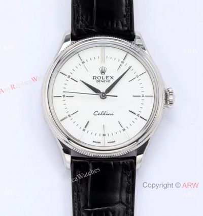 1:1 Replica Rolex Cellini Time EW Factory Swiss 3132 Watch 39mm White Dial Stainless Steel